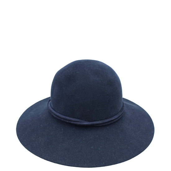 Hermes Navy Chapeau Feutre Knot Hat