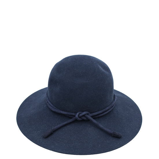 Hermes Navy Chapeau Feutre Knot Hat