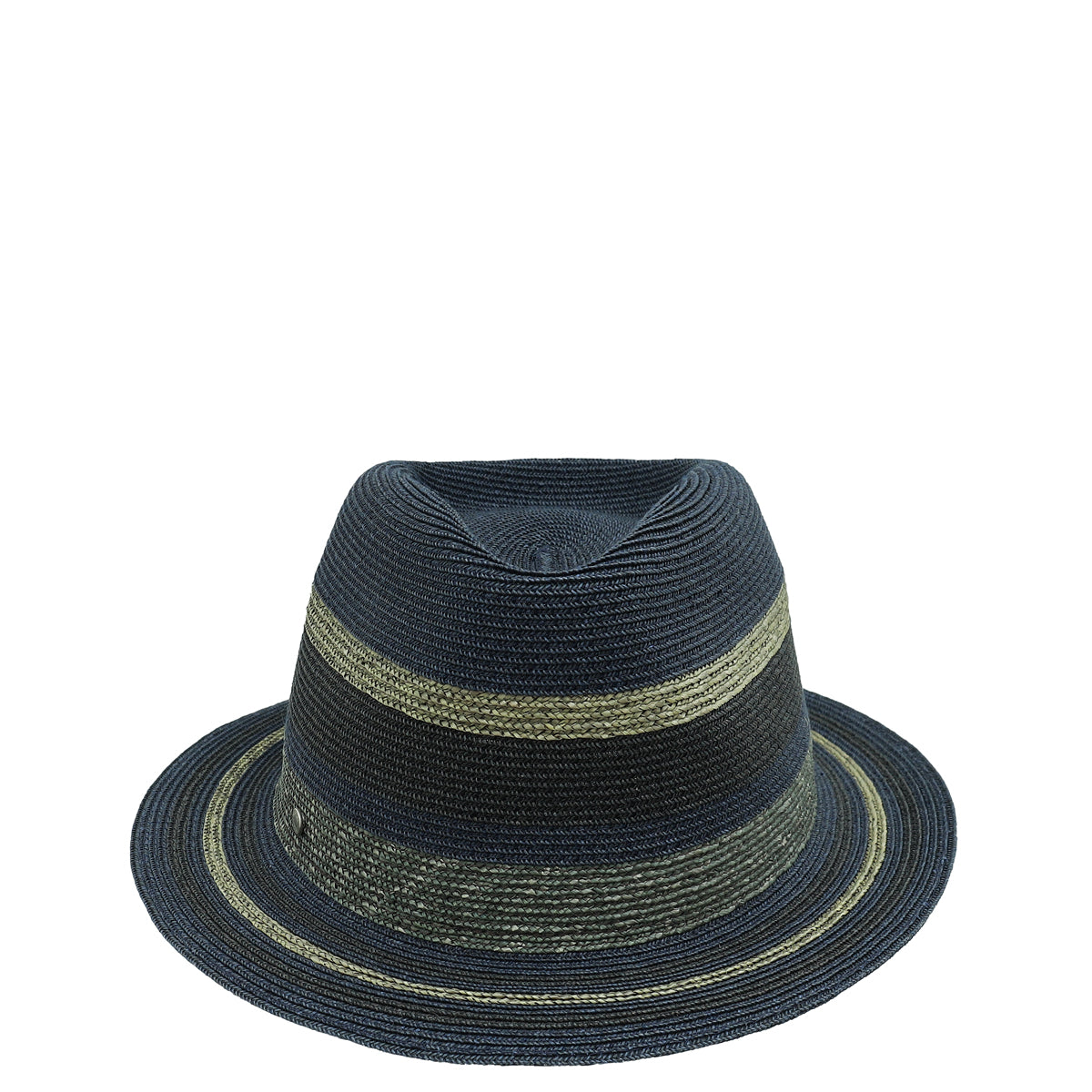 Hermes Navy Multicolor Braided Hemp Claudio Hat