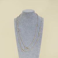 Hermes Sterling Silver Farandole Long Necklace 160