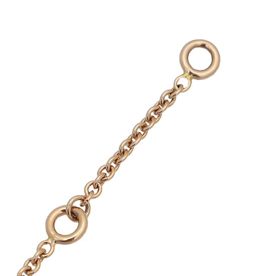 Hermes 18K Rose Gold Diamond Amulettes Constance Pendant Necklace