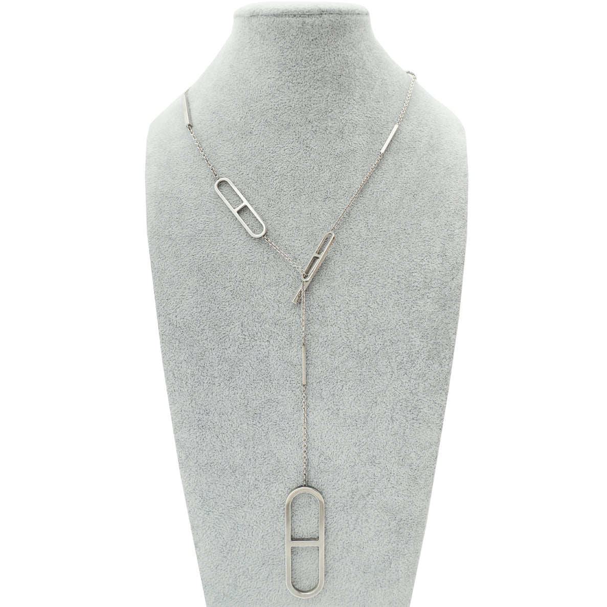 Hermes Silver Ever Chaine d'Ancre Long Lariat Necklace-Hermes-THE CLOSET