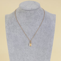 Hermes 18K Rose Gold Kelly Cadenas Diamond Pendant Necklace