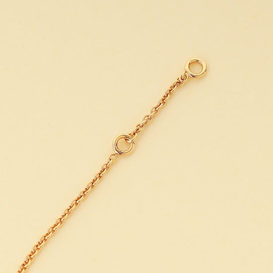 Hermes 18K Rose Gold Kelly Cadenas Diamond Pendant Necklace