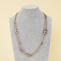 Hermes Sterling Silver Farandole 120 Necklace