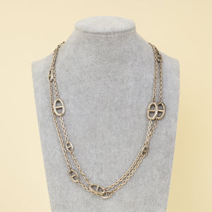 Hermes Sterling Silver Farandole 120 Necklace