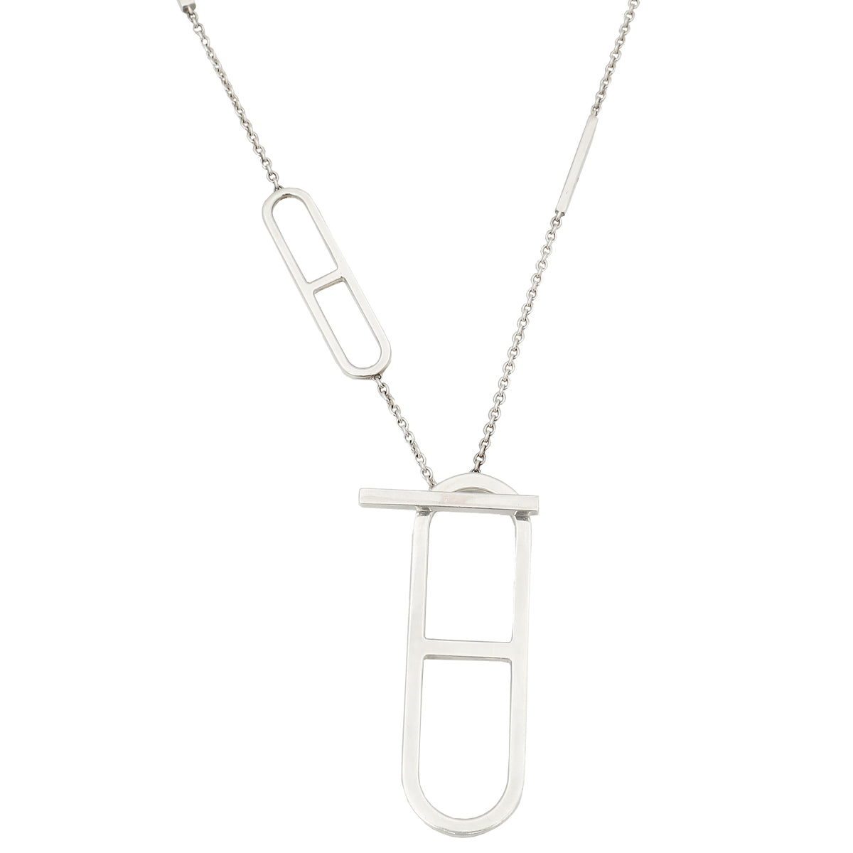 Hermes Silver Ever Chaine d'Ancre Long Lariat Necklace-Hermes-THE CLOSET