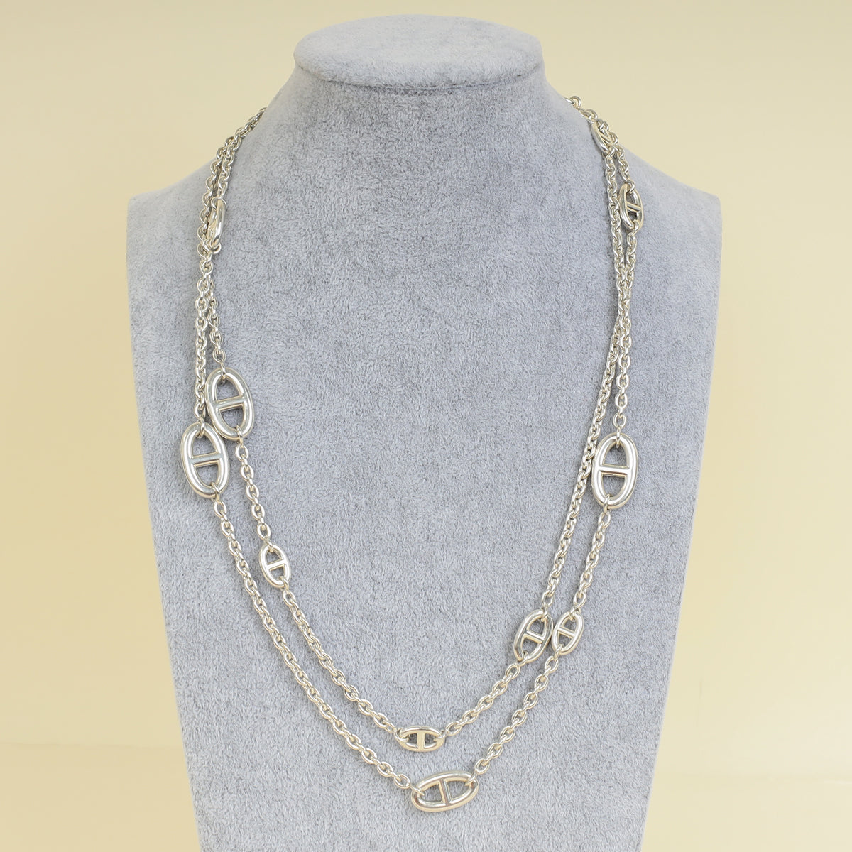 Hermes Silver Farandole Long Necklace