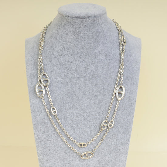 Hermes Silver Farandole Long Necklace