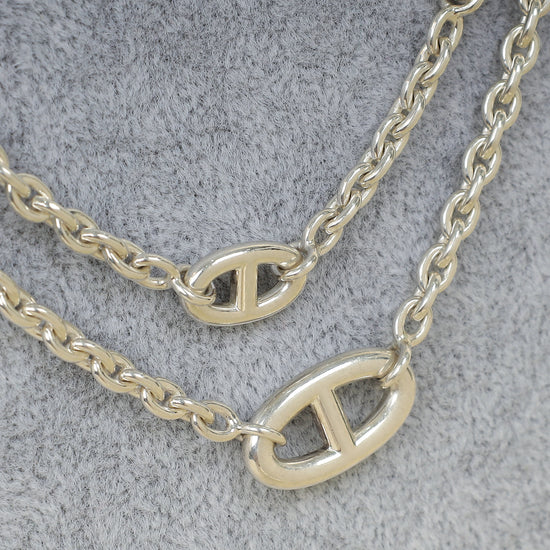 Hermes Silver Farandole Long Necklace