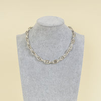 Hermes Sterling Silver Chaine D'ancre Necklace,Large Model