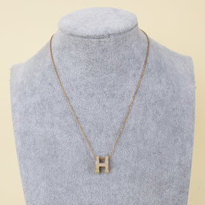 Hermes Marron Glaze Pop H Pendant Necklace