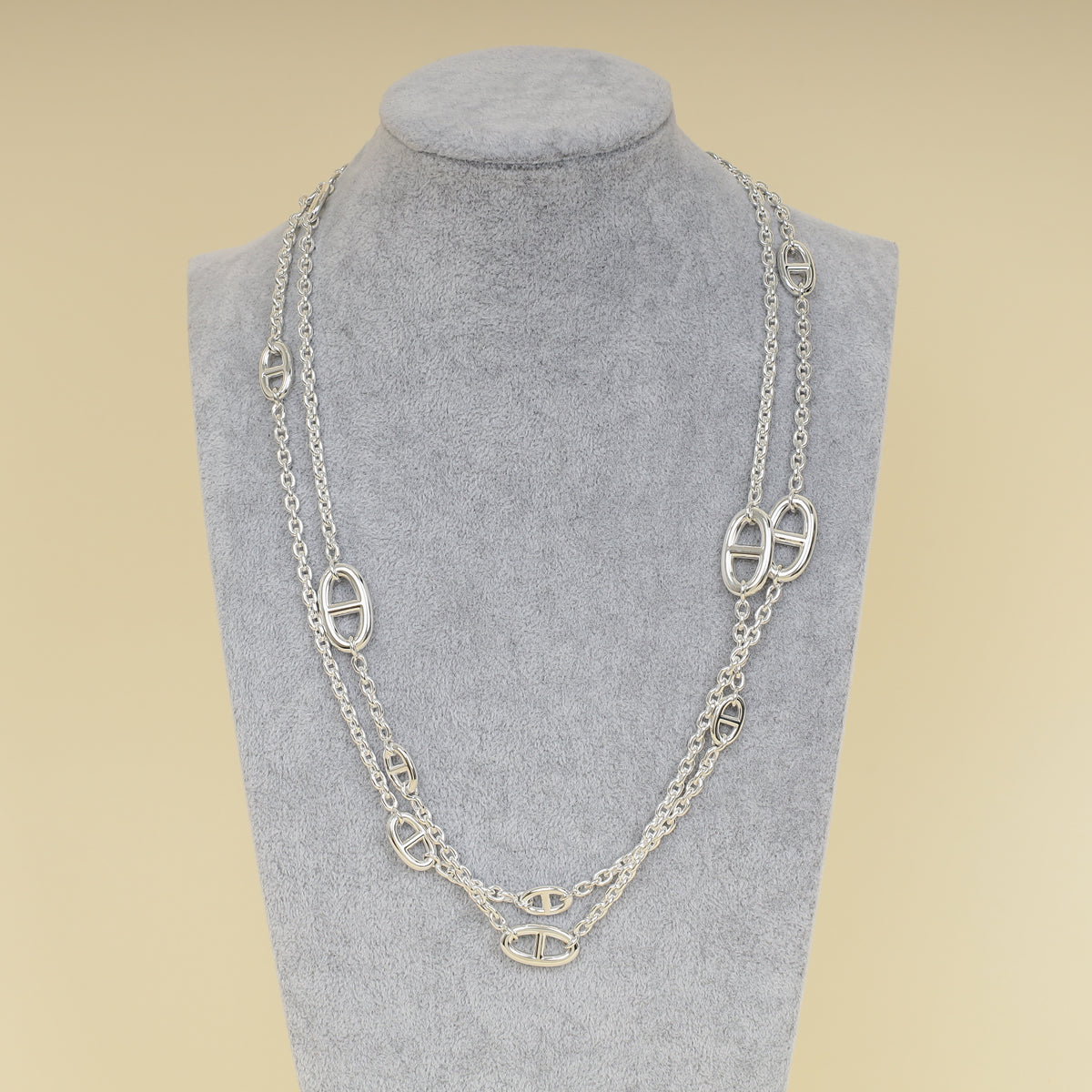 Hermes Sterling Silver Farandole 120 Necklace-Hermes-THE CLOSET