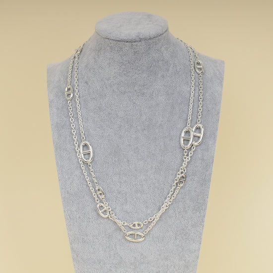 Hermes Sterling Silver Farandole 120 Necklace-Hermes-THE CLOSET