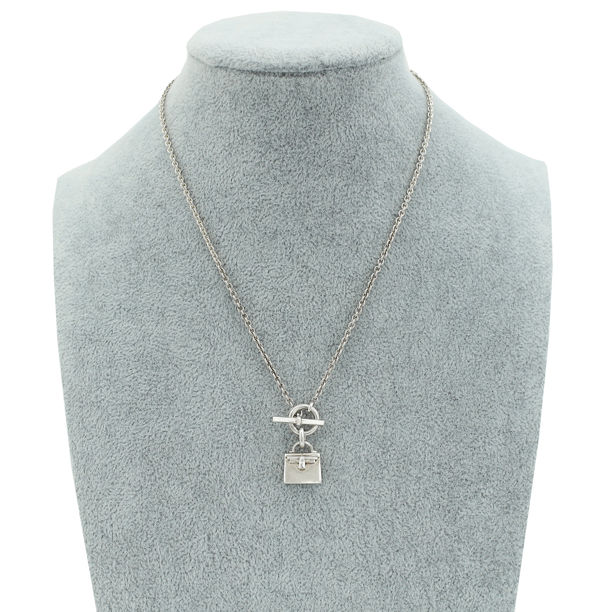 Hermes Sterling Silver Amulettes Kelly Pendant Necklace-Hermes-THE CLOSET