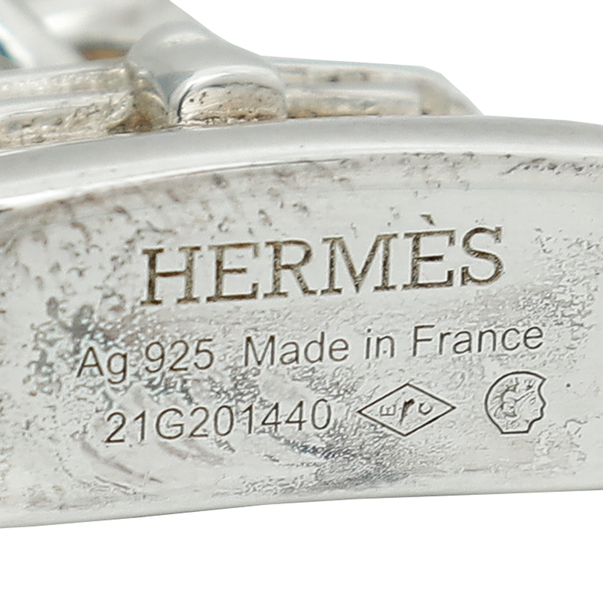 Hermes Sterling Silver Amulettes Kelly Pendant Necklace