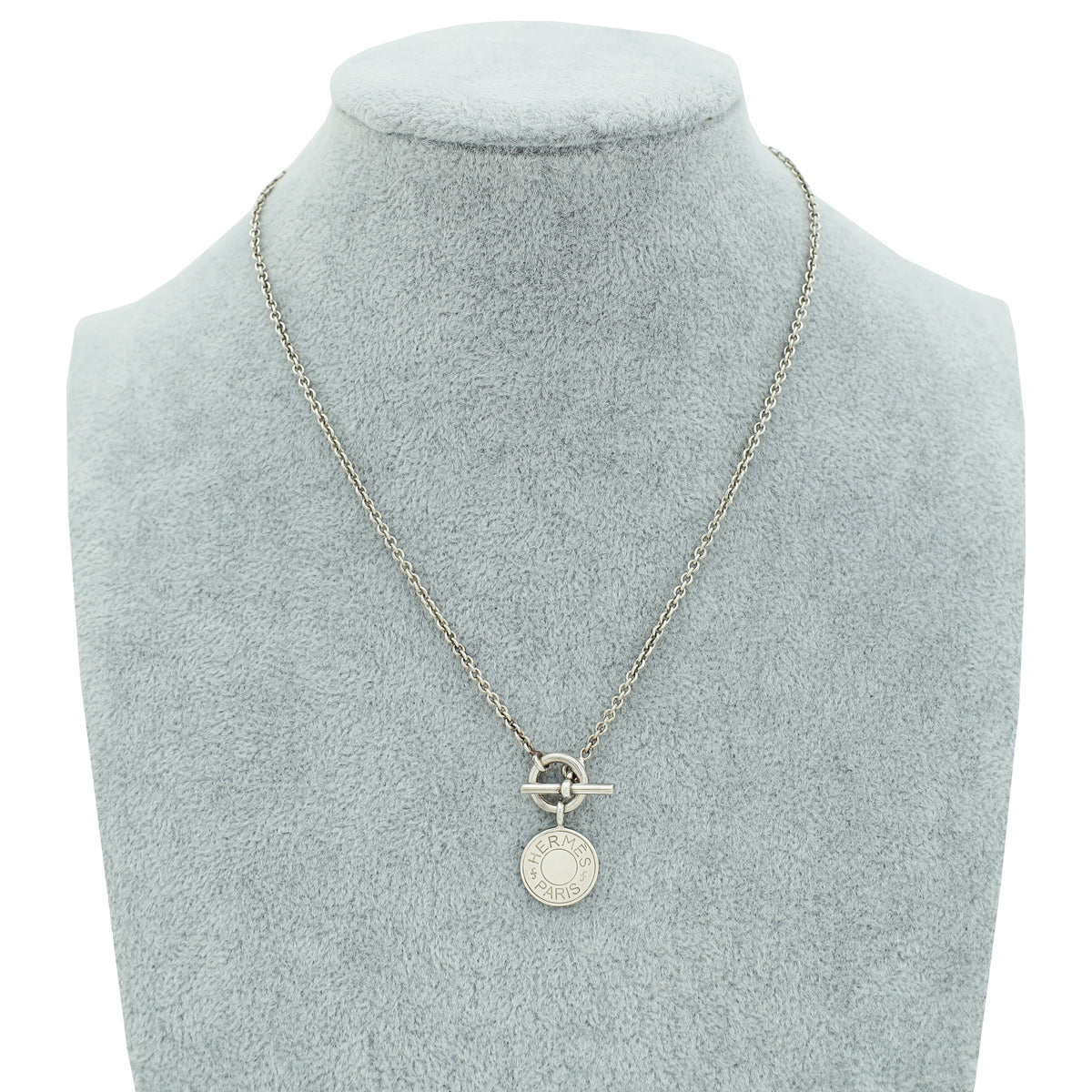 Hermes Sterling Silver Amulettes Hermès Ex-Libris Pendant Necklace-Hermes-THE CLOSET