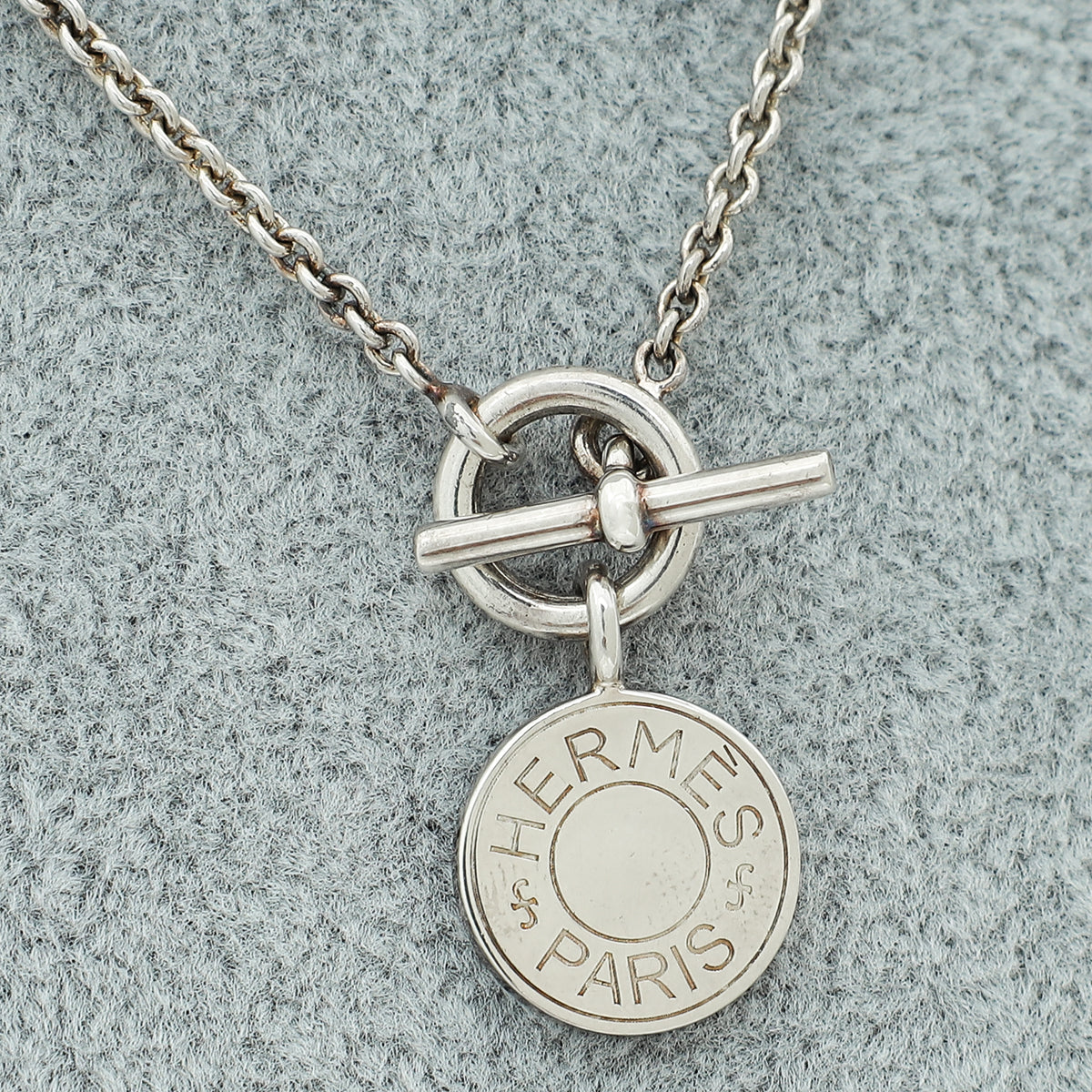 Hermes Sterling Silver Amulettes Hermès Ex-Libris Pendant Necklace-Hermes-THE CLOSET