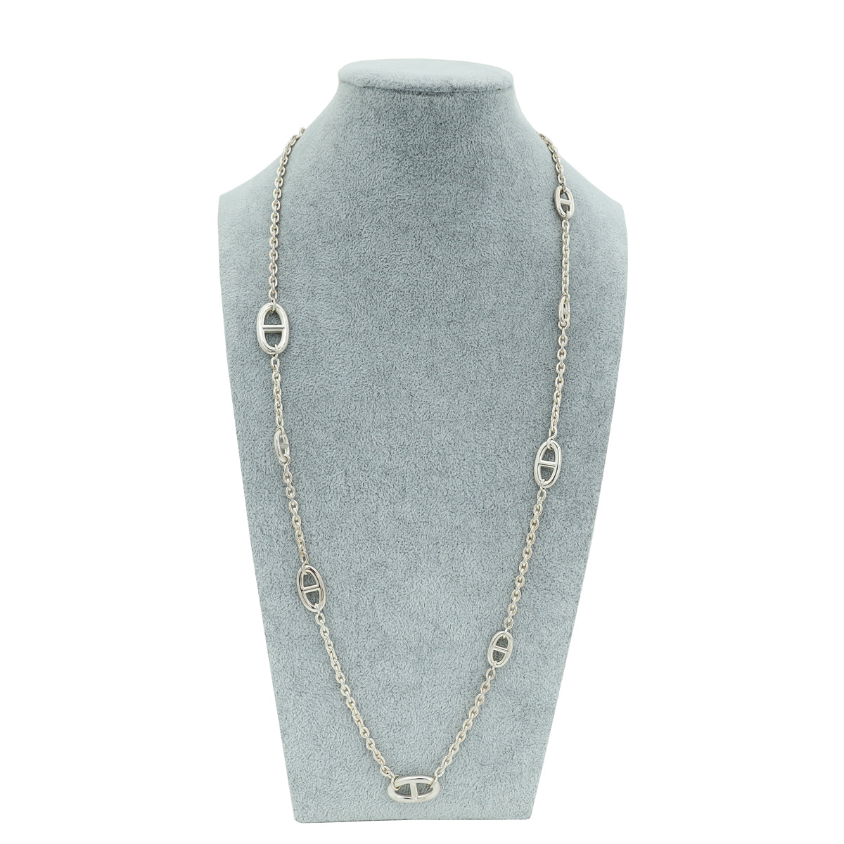 Hermes Silver Farandole Long Necklace 80-Hermes-THE CLOSET