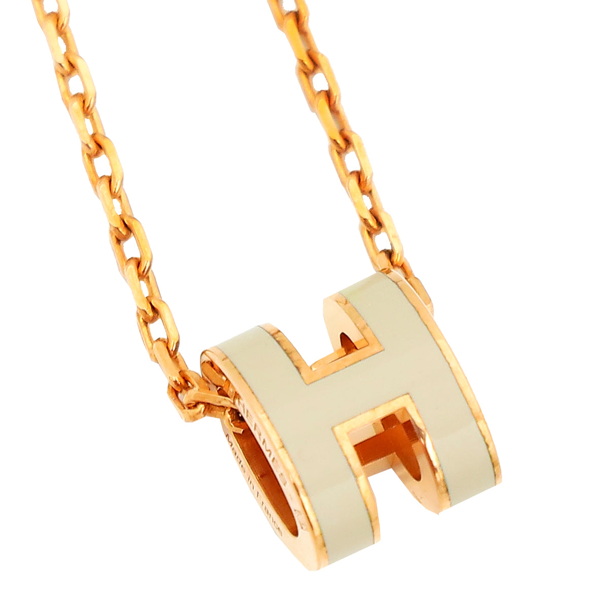 Hermes Marron Glace Mini Pop Pendant Necklace-Hermes-THE CLOSET