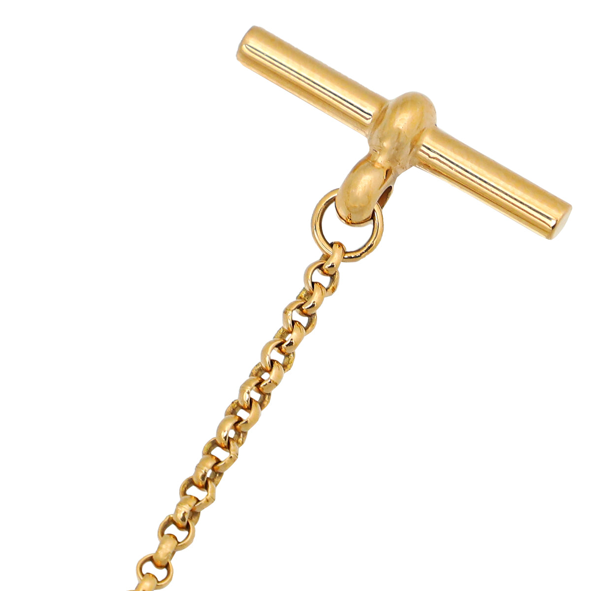 Hermes 18K Rose Gold Ex-Libris Pendant, Very Large Model Bracelet