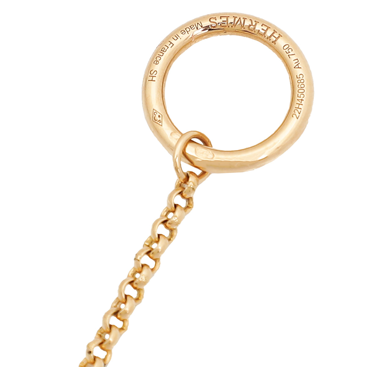 Hermes 18K Rose Gold Clou de Forge Pendant Necklace