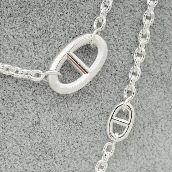 Hermes Sterling Silver Farandole Long Necklace