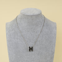 Hermes Black Pop H Pendant Necklace
