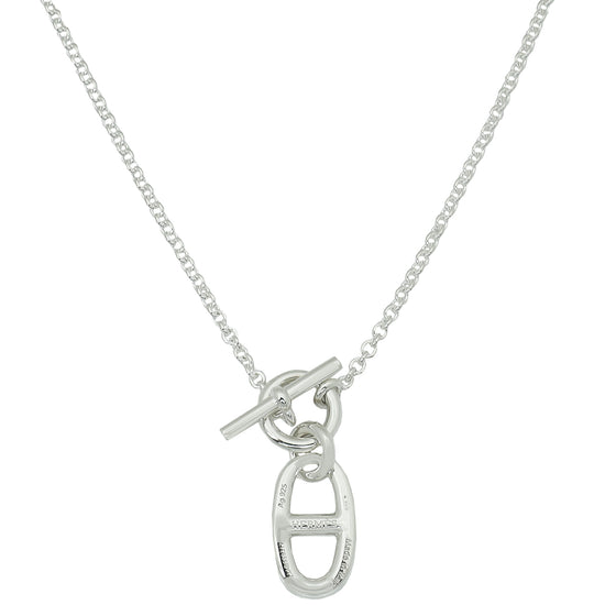 Hermes Silver Chaine D'Ancre Pendant Necklace