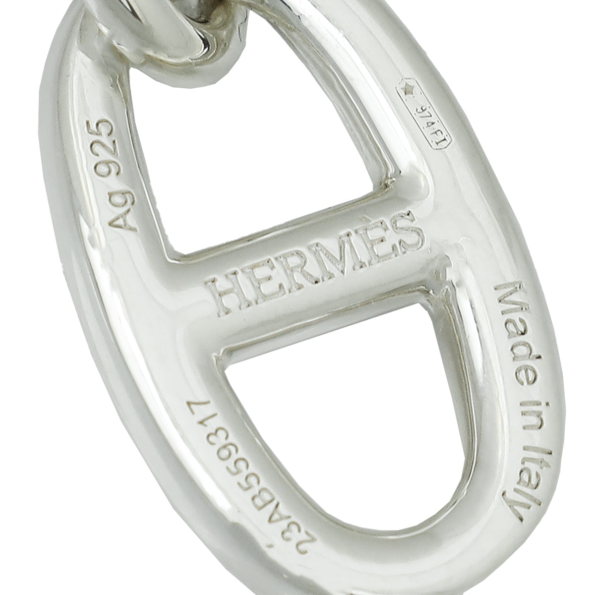 Hermes Silver Chaine D'Ancre Pendant Necklace