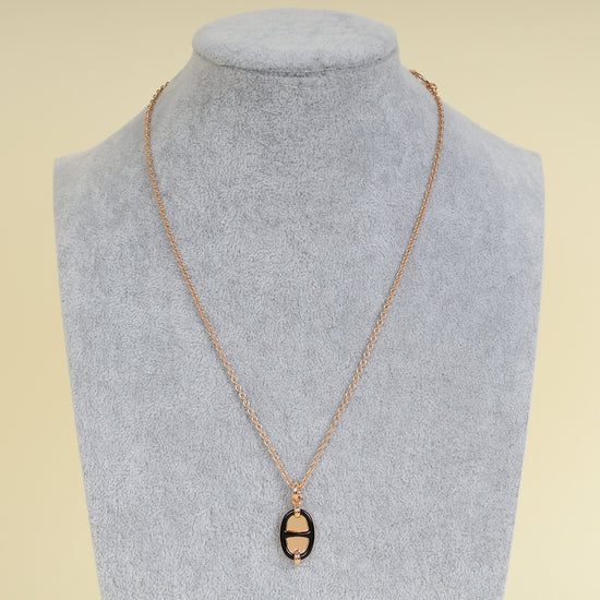 Hermes Noir Mini Maillon Pendant, Small Model