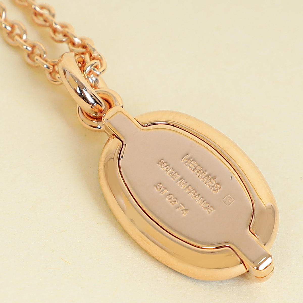 Hermes Noir Mini Maillon Pendant, Small Model