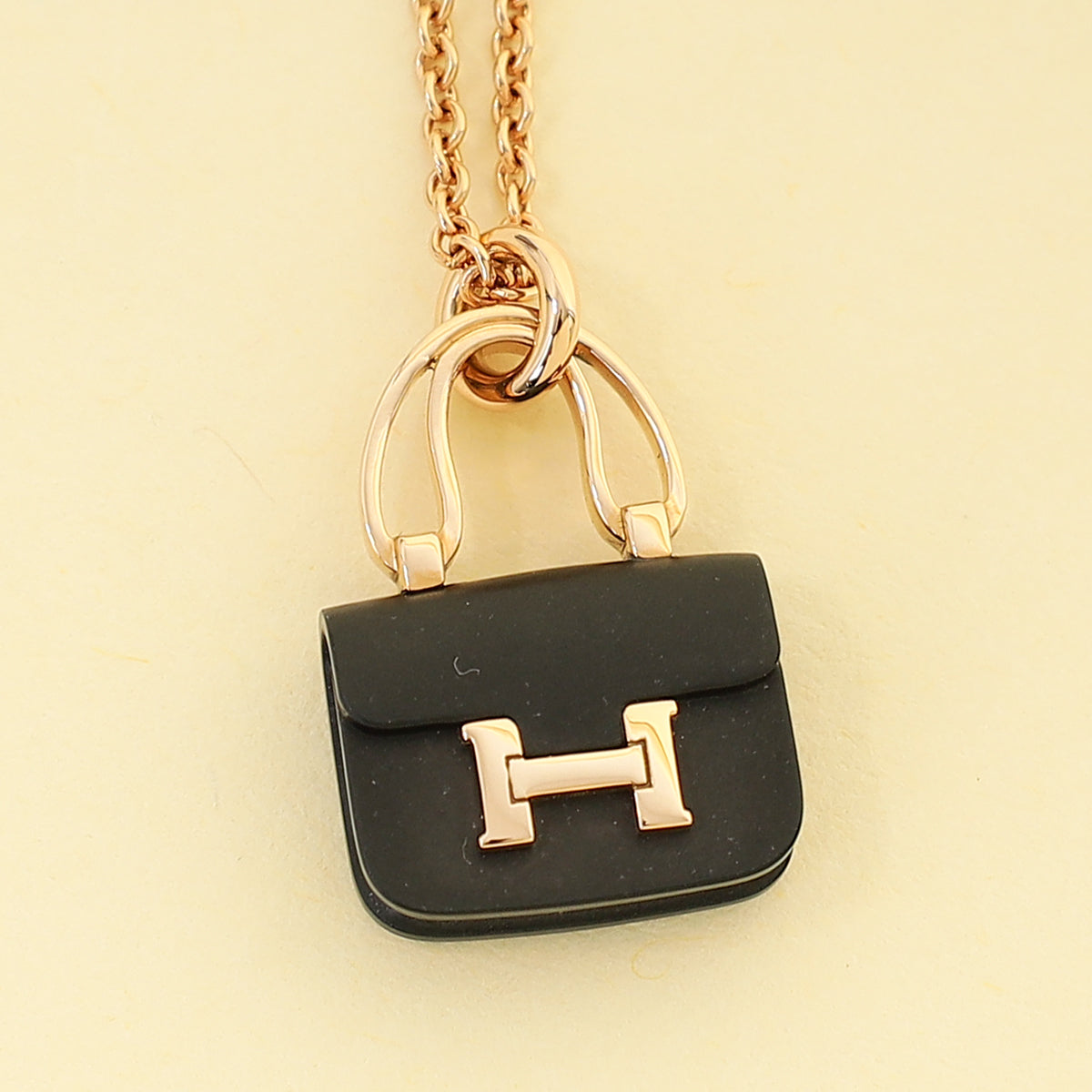Hermes 18K Rose Gold Amulettes Constance Necklace