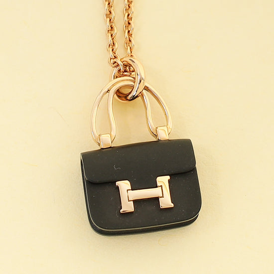 Hermes 18K Rose Gold Amulettes Constance Necklace