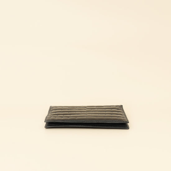 Hermes Noir Shiny Alligator Travel Wallet-Hermes-THE CLOSET