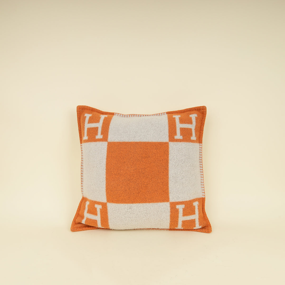Hermes Bicolor Avalon Wool and Cashmere Pillow, Small Model-Hermes-THE CLOSET