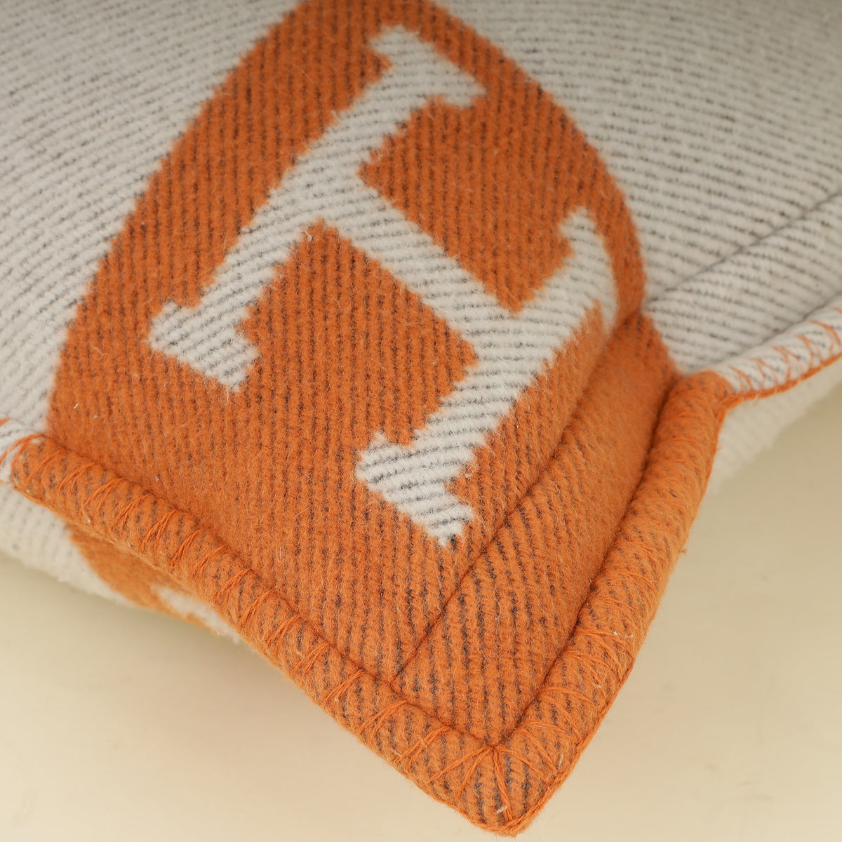 Hermes Bicolor Avalon Wool and Cashmere Pillow, Small Model-Hermes-THE CLOSET