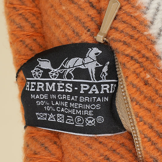 Hermes Bicolor Avalon Wool and Cashmere Pillow, Small Model-Hermes-THE CLOSET