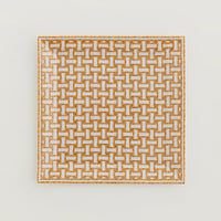 Hermes Porcelaine Mosaique au 24 Gold Square Plate n°4