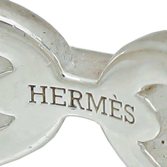 Hermes Silver Chaine d'ancre Enchainee Small Model Ring 54