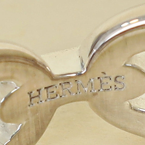 Hermes Silver Chaine d'ancre Enchainee Ring 55