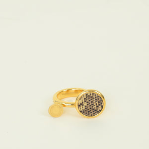 Hermes Natura Lizard Medium Cor Ring 55