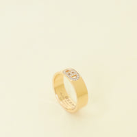 Hermes 18K Rose Gold Diamonds H D'ancre Ring, Small Model 51