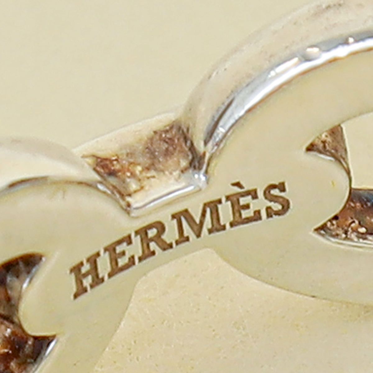 Hermes Silver Chaine d'ancre Enchainee Ring, Small Model 53