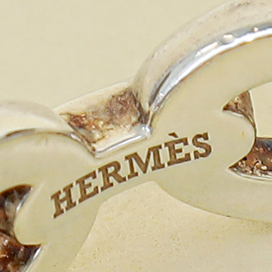 Hermes Silver Chaine d'ancre Enchainee Ring, Small Model 53