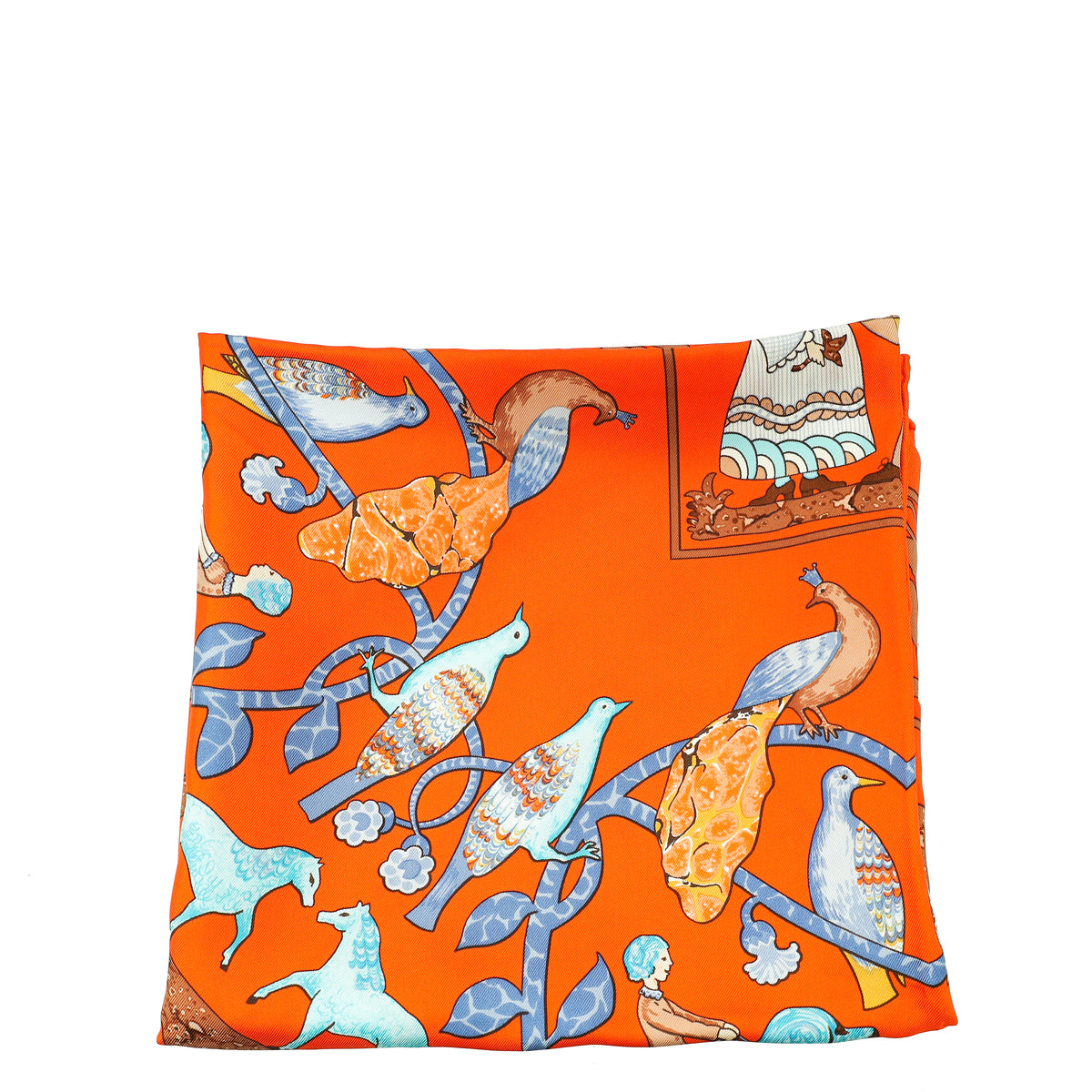 Hermes Multicolor Early America Washington version Francoise de la Perriere Silk Scarf-Hermes-THE CLOSET