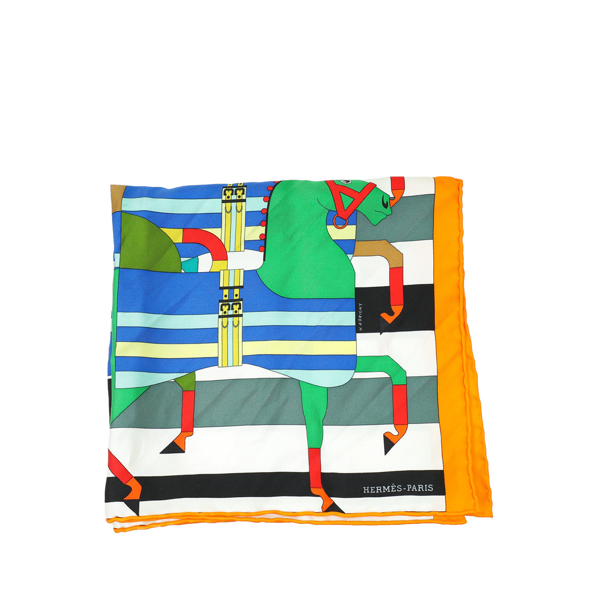 Hermes Multicolor D'Henri D'Origny Rocabar Silk Scarf-Hermes-THE CLOSET