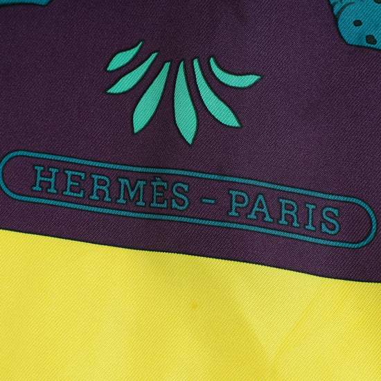 Hermes Multicolor Les Leopards by by Christiane Vauzelles Scarf