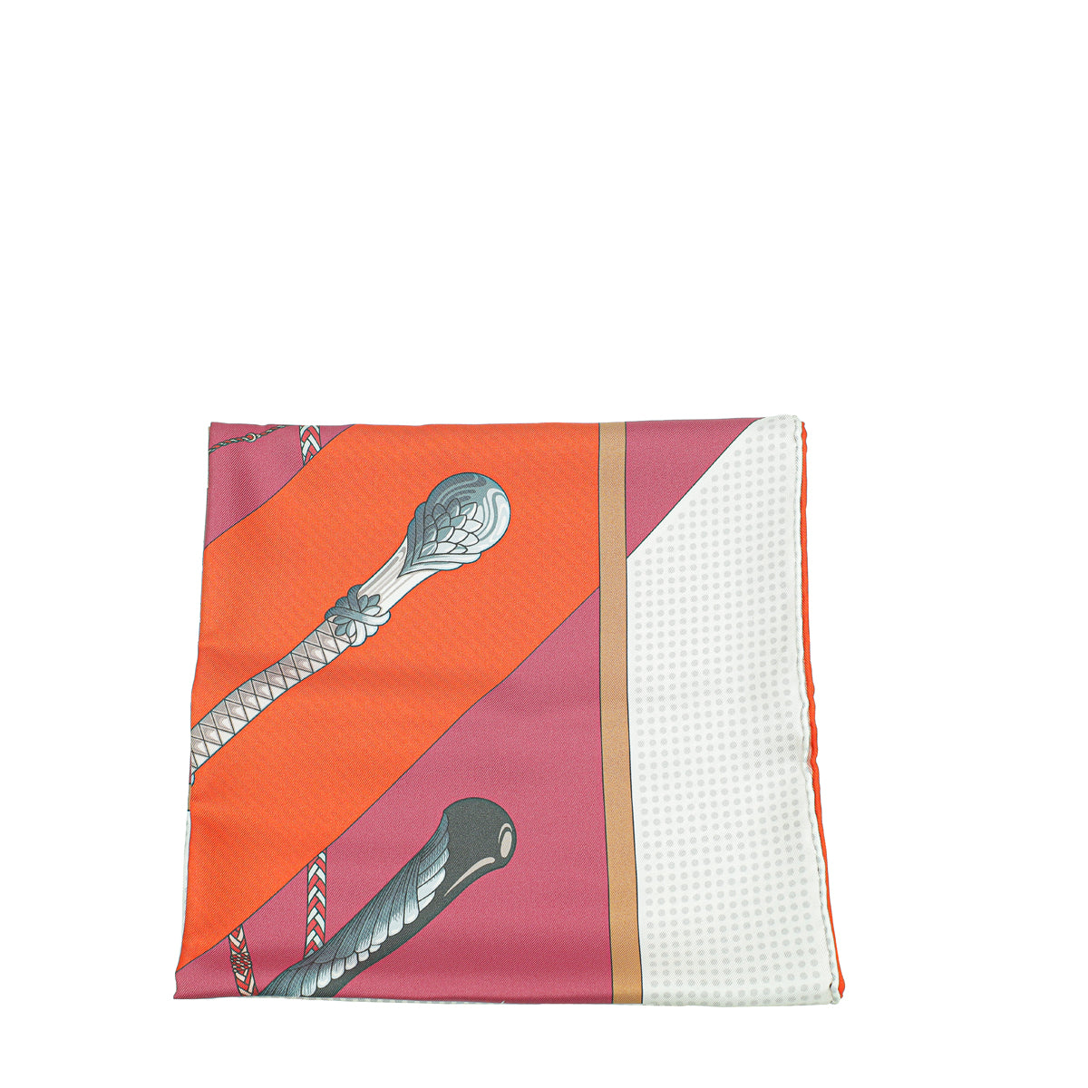 Hermes Multicolor Double Face Clic Clac Silk Scarf-Hermes-THE CLOSET