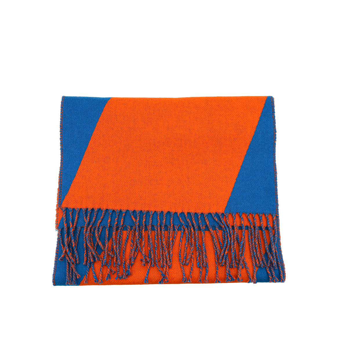 Hermes Bicolor Cashmere Fringe Scarf-Hermes-THE CLOSET